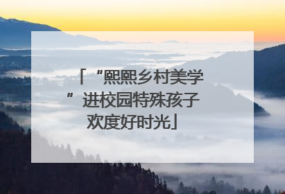 “熙熙乡村美学”进校园特殊孩子欢度好时光