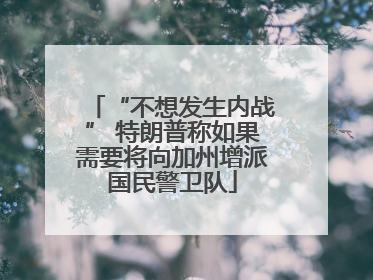 “不想发生内战” 特朗普称如果需要将向加州增派国民警卫队
