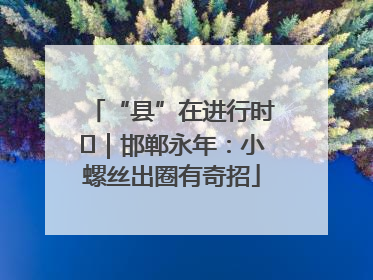 “县”在进行时⑬｜邯郸永年：小螺丝出圈有奇招