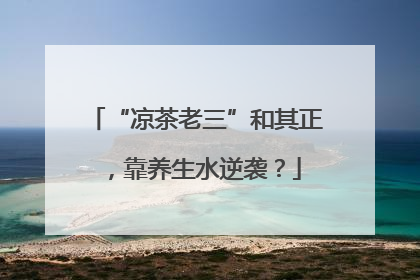 “凉茶老三”和其正，靠养生水逆袭？