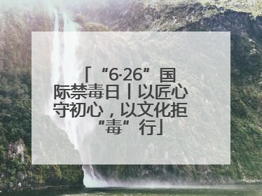 “6·26”国际禁毒日丨以匠心守初心，以文化拒“毒”行
