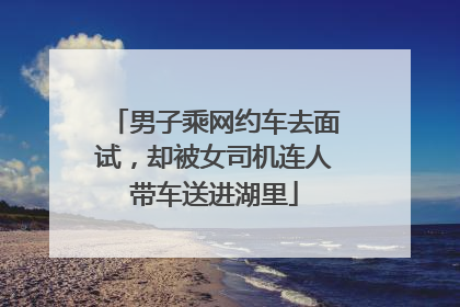 男子乘网约车去面试，却被女司机连人带车送进湖里
