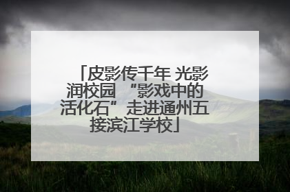 皮影传千年 光影润校园 “影戏中的活化石”走进通州五接滨江学校