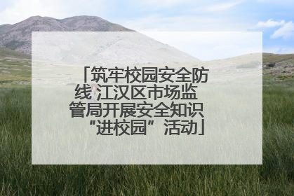 筑牢校园安全防线 江汉区市场监管局开展安全知识“进校园”活动