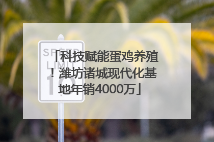 科技赋能蛋鸡养殖！潍坊诸城现代化基地年销4000万