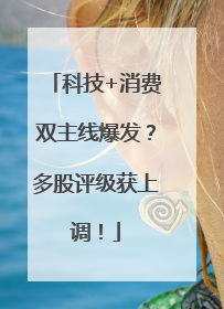 科技+消费双主线爆发？多股评级获上调！