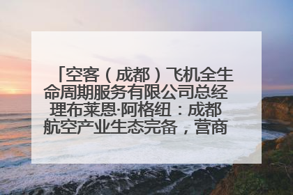 空客（成都）飞机全生命周期服务有限公司总经理布莱恩·阿格纽：成都航空产业生态完备，营商环境优势显著