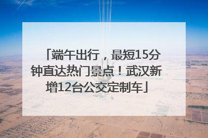 端午出行，最短15分钟直达热门景点！武汉新增12台公交定制车
