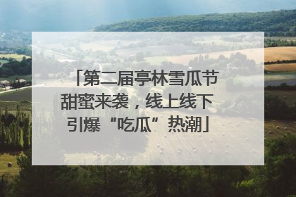 第二届亭林雪瓜节甜蜜来袭，线上线下引爆“吃瓜”热潮