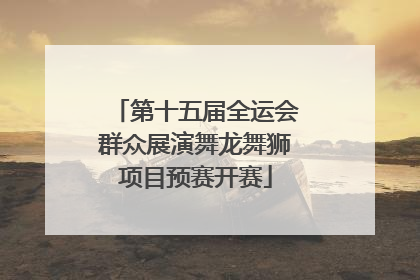 第十五届全运会群众展演舞龙舞狮项目预赛开赛
