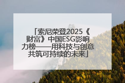 索尼荣登2025《财富》中国ESG影响力榜——用科技与创意共筑可持续的未来