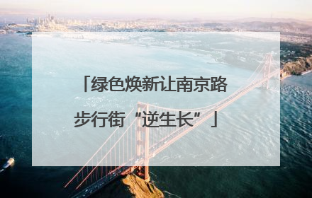 绿色焕新让南京路步行街“逆生长”