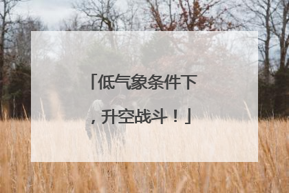 低气象条件下，升空战斗！