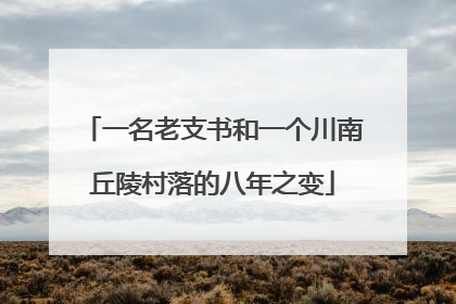 一名老支书和一个川南丘陵村落的八年之变