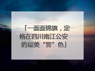 一面面锦旗，定格在四川南江公安的最美“警”色