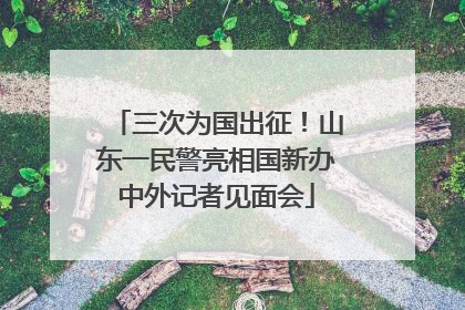 三次为国出征！山东一民警亮相国新办中外记者见面会