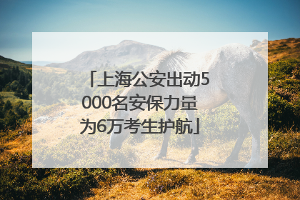 上海公安出动5000名安保力量为6万考生护航