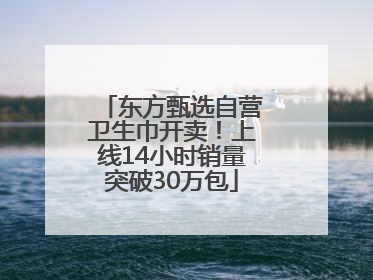 东方甄选自营卫生巾开卖！上线14小时销量突破30万包