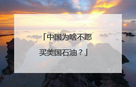 中国为啥不愿买美国石油？