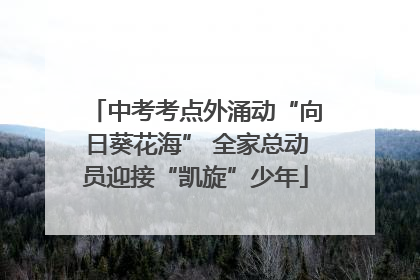 中考考点外涌动“向日葵花海” 全家总动员迎接“凯旋”少年