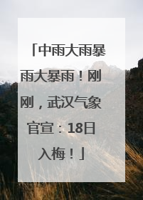 中雨大雨暴雨大暴雨！刚刚，武汉气象官宣：18日入梅！
