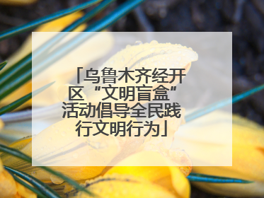 乌鲁木齐经开区“文明盲盒”活动倡导全民践行文明行为