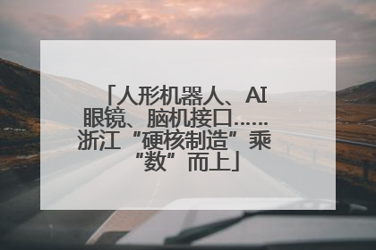 人形机器人、AI眼镜、脑机接口……浙江“硬核制造”乘“数”而上