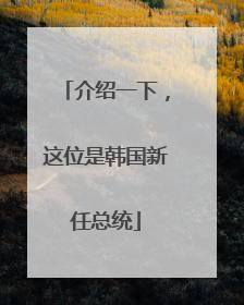 介绍一下，这位是韩国新任总统
