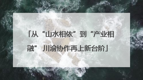 从“山水相依”到“产业相融” 川渝协作再上新台阶