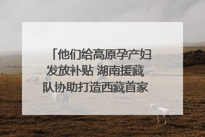 他们给高原孕产妇发放补贴 湖南援藏队协助打造西藏首家高原产儿协同中心