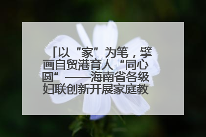 以“家”为笔，擘画自贸港育人“同心圆”——海南省各级妇联创新开展家庭教育宣传周活动