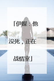 伊媒：他没死，正在战情室