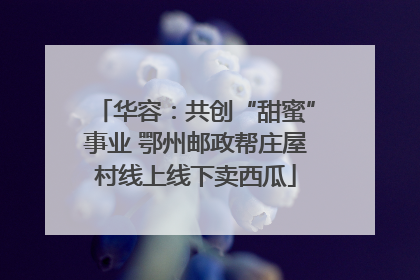 华容：共创“甜蜜”事业 鄂州邮政帮庄屋村线上线下卖西瓜