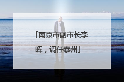 南京市副市长李晖，调任泰州
