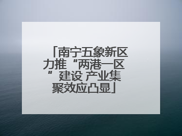 南宁五象新区力推“两港一区”建设 产业集聚效应凸显