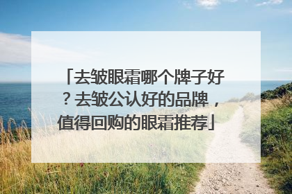去皱眼霜哪个牌子好？去皱公认好的品牌，值得回购的眼霜推荐
