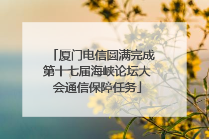 厦门电信圆满完成第十七届海峡论坛大会通信保障任务