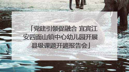 党建引领促融合 宜宾江安四面山镇中心幼儿园开展县级课题开题报告会