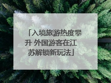 入境旅游热度攀升 外国游客在江苏解锁新玩法