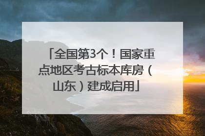 全国第3个！国家重点地区考古标本库房（山东）建成启用