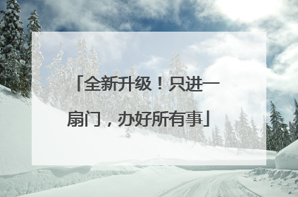 全新升级！只进一扇门，办好所有事