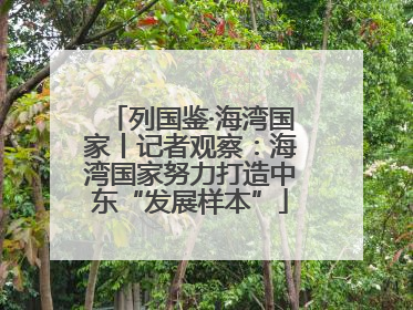 列国鉴·海湾国家丨记者观察：海湾国家努力打造中东“发展样本”