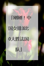 刚刚！中国女排3比0大胜法国队