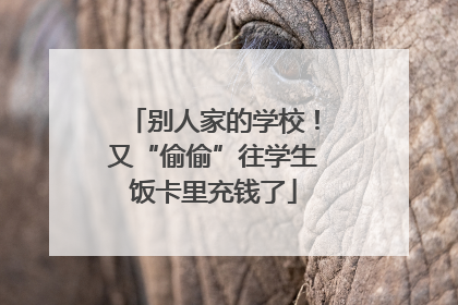 别人家的学校！又“偷偷”往学生饭卡里充钱了