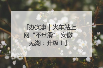 办实事｜火车站上网“不丝滑” 安徽芜湖：升级！