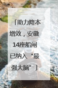 助力降本增效，安徽14座船闸已纳入“最强大脑”