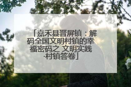 嘉禾县晋屏镇：解码全国文明村镇的幸福密码之 文明实践·村镇答卷