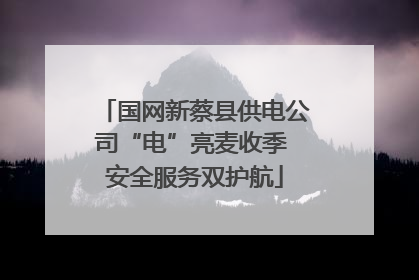 国网新蔡县供电公司“电”亮麦收季 安全服务双护航