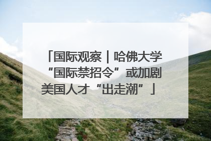 国际观察｜哈佛大学“国际禁招令”或加剧美国人才“出走潮”