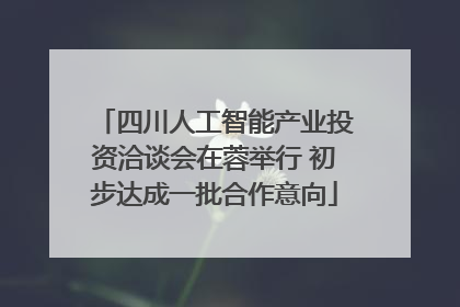 四川人工智能产业投资洽谈会在蓉举行 初步达成一批合作意向